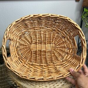 Large woven rattan catch all